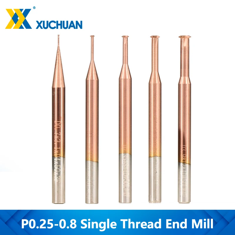 Single Tooth Spiral Milling Cutter P0.25-0.8 TiCN Coated CNC Router Bit 4mm Shank Thread Milling Cutter Carbide End Mill
Single Tooth Spiral Milling Cutter P0.25-0.8 TiCN Coated CNC Router Bit 4mm Shank Thread Milling Cutter Carbide End Mill