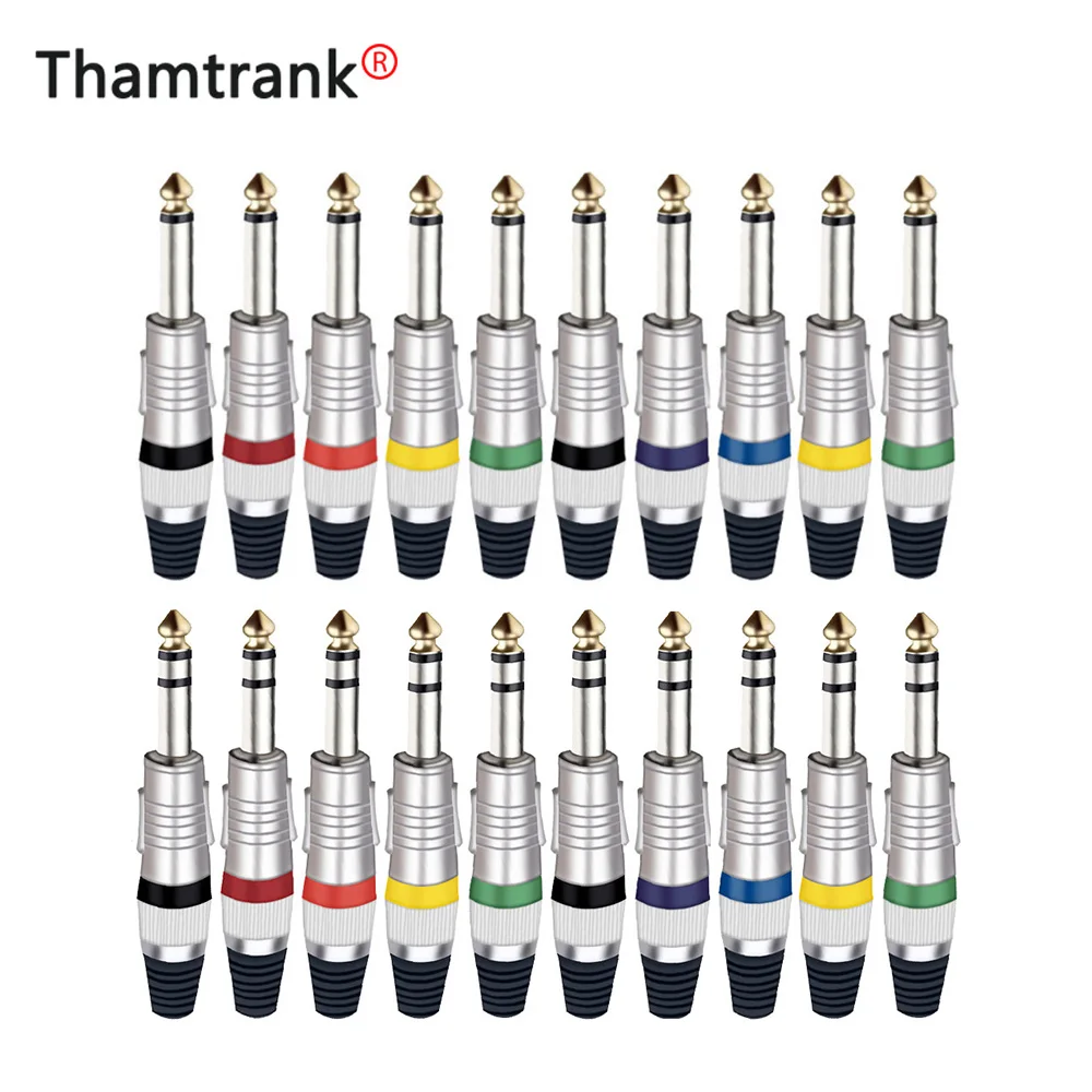 10PCS MONO/Stereo Jack 6.35mm Wire connector Audio Speaker 6.35mm Amplifier Microphone TS TRS Plug Nickel Plated 
10PCS MONO/Stereo Jack 6.35mm Wire connector Audio Speaker 6.35mm Amplifier Microphone TS TRS Plug Nickel Plated