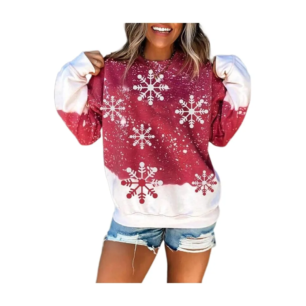 2021 Autumn Women Fashion Christmas Snowflake Printed Sweatershirt Funny Pullover Winter Xmas Clothing Tops Oversized Hoodies
2021 Autumn Women Fashion Christmas Snowflake Printed Sweatershirt Funny Pullover Winter Xmas Clothing Tops Oversized Hoodies
