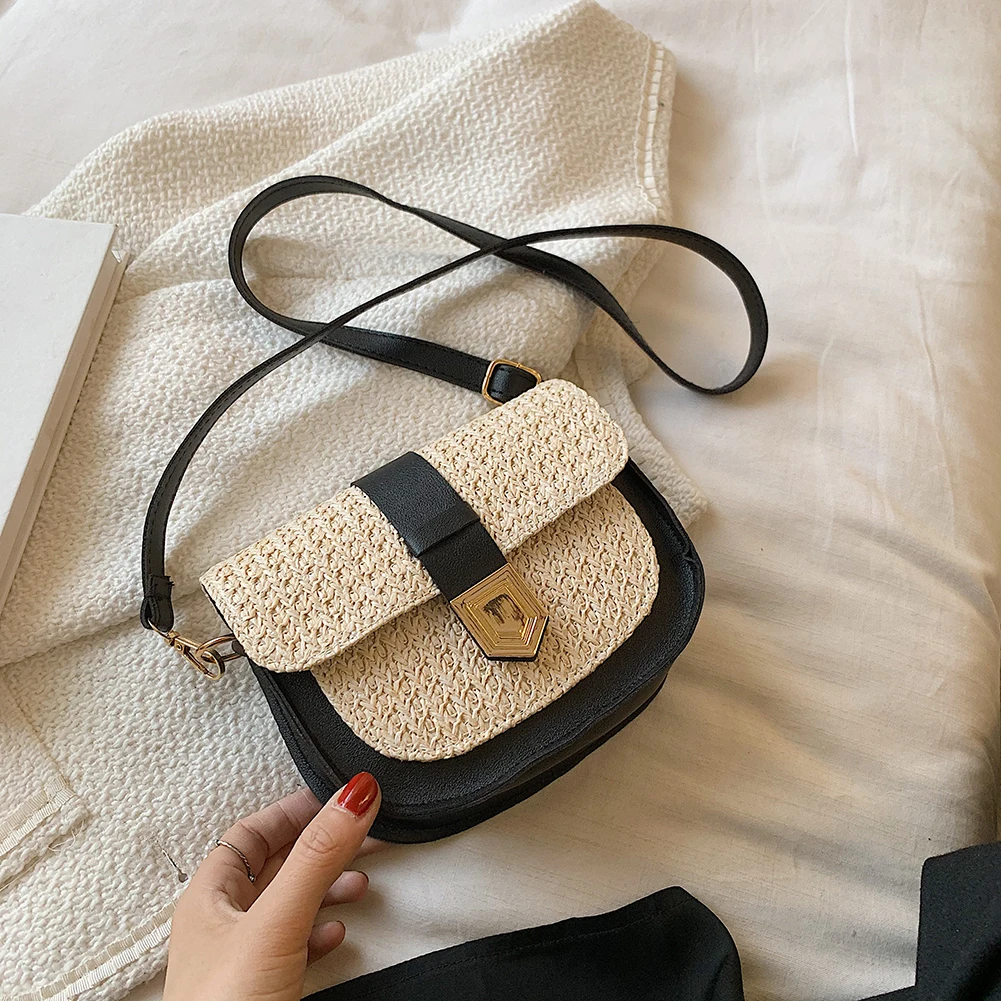 Fashion Women Woven Shoulder Bag PU Leather Patchwork Bag Saddle Crossbody Bags Ladies Mini Semicircle Flap Purse Zipper Handbag
Fashion Women Woven Shoulder Bag PU Leather Patchwork Bag Saddle Crossbody Bags Ladies Mini Semicircle Flap Purse Zipper Handbag