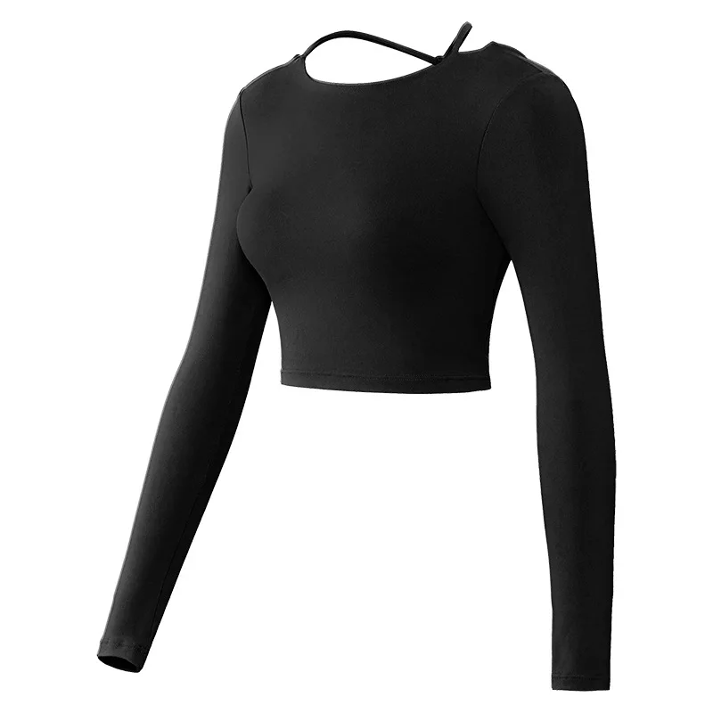 New Style Halter Yoga T-shirt Beauty Back Strap Fitness Clothing Backless Long Sleeve Fitness Sports Wear Top Women
New Style Halter Yoga T-shirt Beauty Back Strap Fitness Clothing Backless Long Sleeve Fitness Sports Wear Top Women