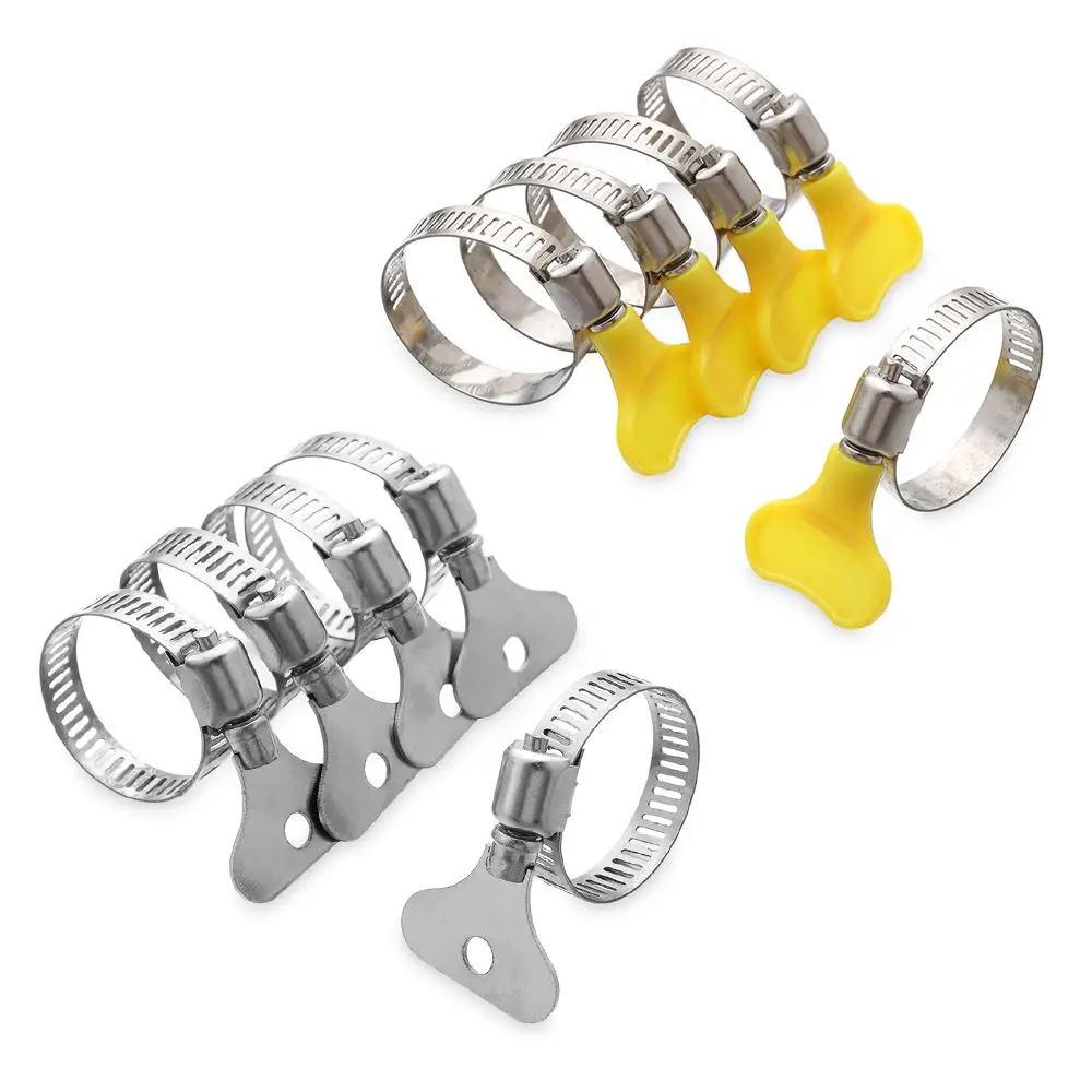 5Pcs Stainless Steel Handle Hose Clamp Powerful Pipe Clip T Bolt Air Water Pipe Fuel Exhaust Clamps Welding Sealing Clamps Tools
5Pcs Stainless Steel Handle Hose Clamp Powerful Pipe Clip T Bolt Air Water Pipe Fuel Exhaust Clamps Welding Sealing Clamps Tools