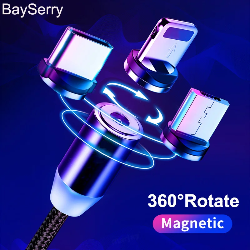 Магнитный USB-кабель BaySerry кабель для быстрой зарядки USB Type-C магнитное зарядное