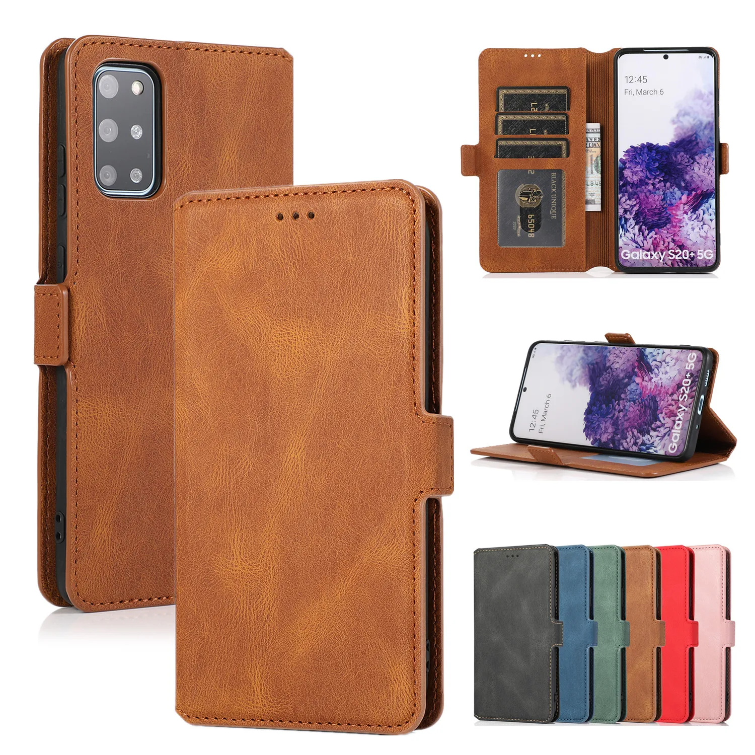 Leather Flip Case for Samsung Galaxy S20 S21 FE Ultra S9 S10 Plus A12 A31 A32 A50 A51 A52 A72 A71 Luxury Wallet Cards Phone Bags
Leather Flip Case for Samsung Galaxy S20 S21 FE Ultra S9 S10 Plus A12 A31 A32 A50 A51 A52 A72 A71 Luxury Wallet Cards Phone Bags