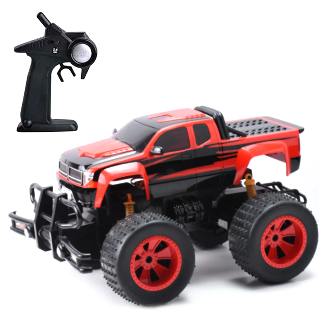 Перезаряжаемый игрушечный автомобиль Monster Truck, 1/10, 2,4 ГГц, для езды по бездорожью, светодиодный Ной подсветкой, красный, синий
Перезаряжаемый игрушечный автомобиль Monster Truck, 1/10, 2,4 ГГц, для езды по бездорожью, светодиодный Ной подсветкой, красный, синий