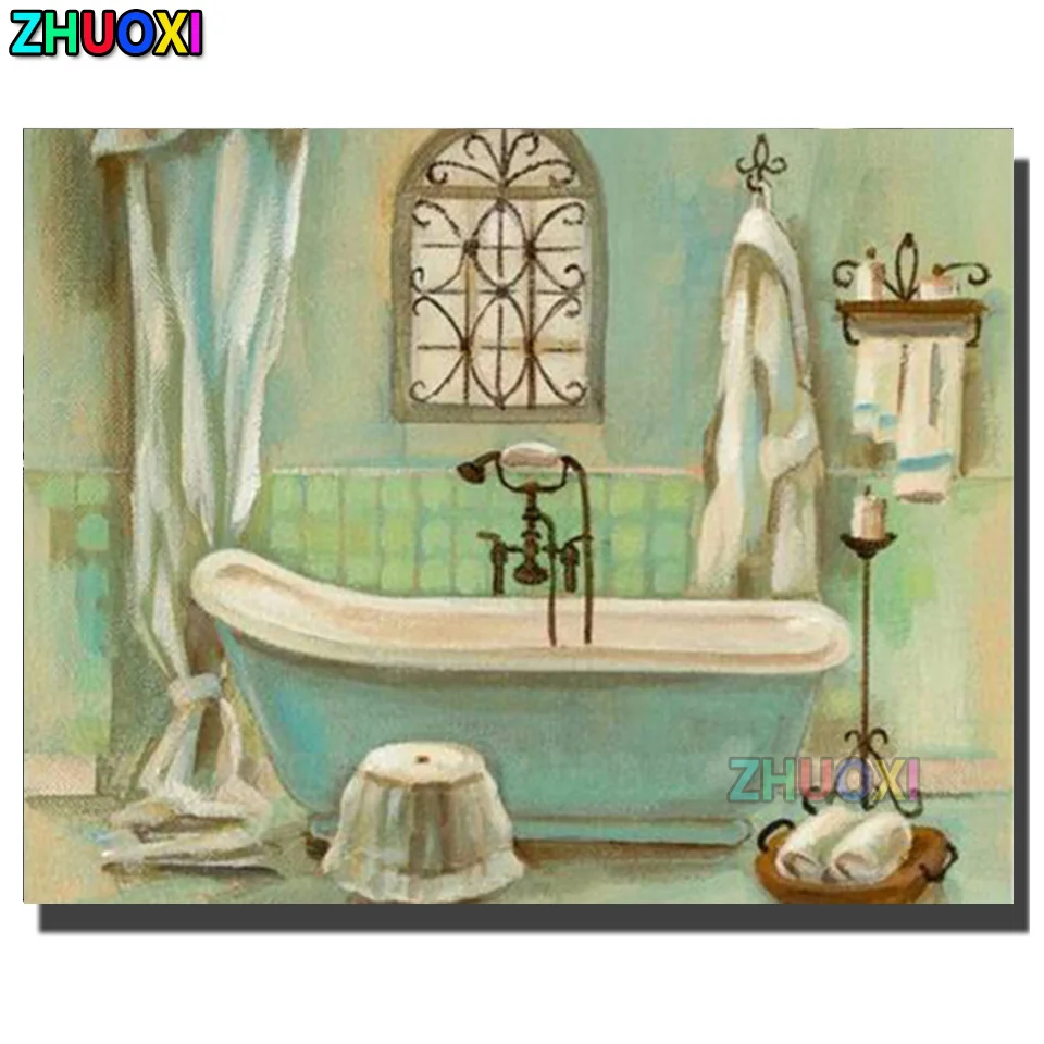 Full Drill Square Diamond Painting Cartoon Bathtub Pattern 5D DIY Diamond Embroidery Mosaic set Bathroom Decoration Art
Full Drill Square Diamond Painting Cartoon Bathtub Pattern 5D DIY Diamond Embroidery Mosaic set Bathroom Decoration Art