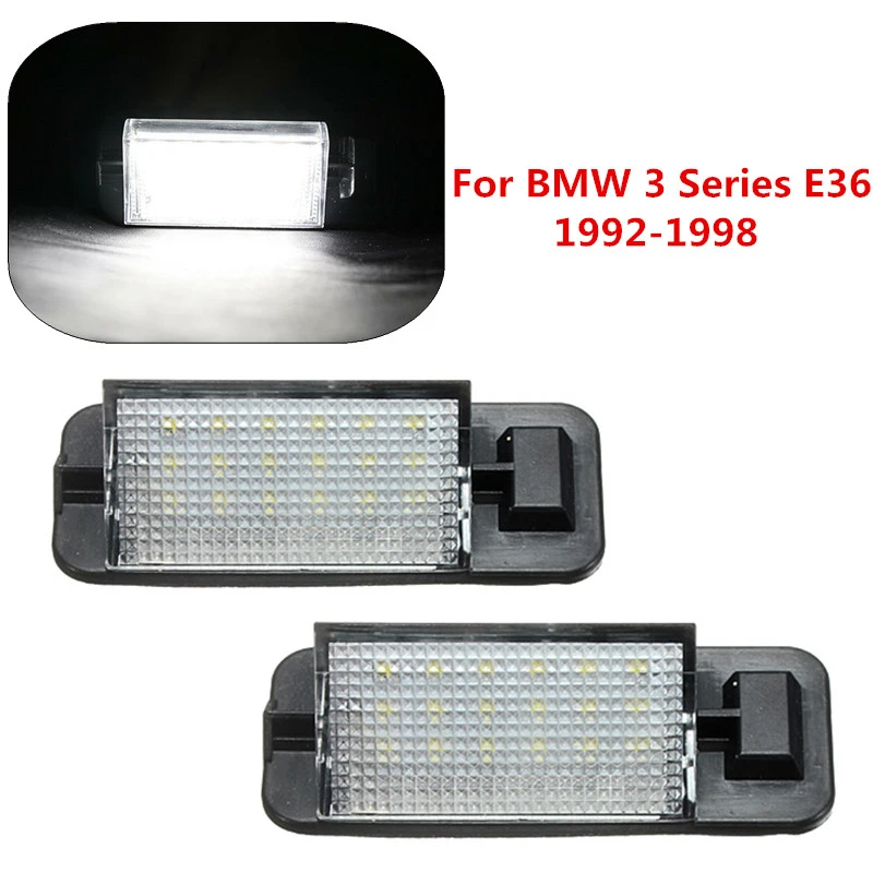 

2X 18 светодиодный ных ламп для номерного знака автомобиля 63261387047 для BMW E36 3 серии 1992 1993 1994 1995 1996 1997 1998