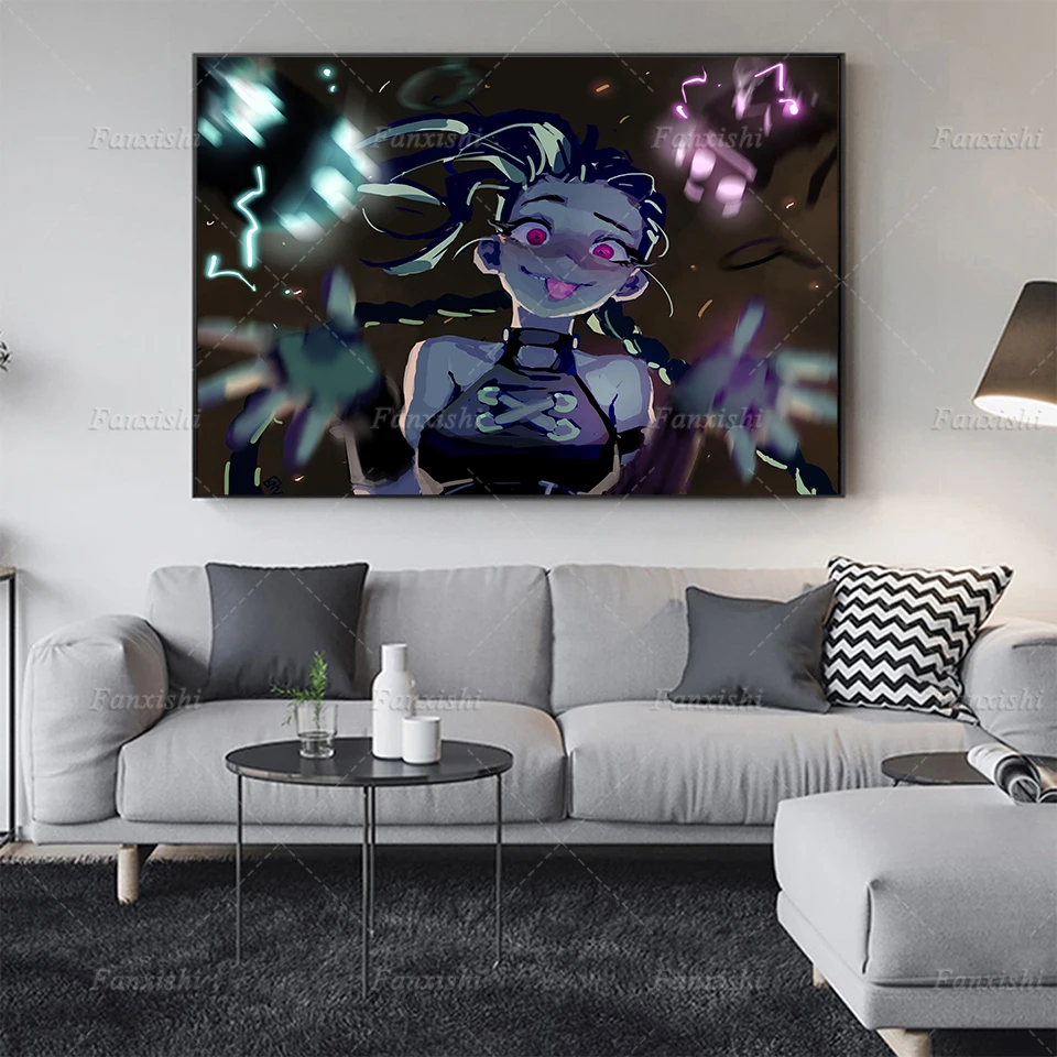 Arcane Jinx Funny Face League Of Legends TV Series Wall Art Canvas Poster And Print Game Picture Home Living Room Decor Painting
Arcane Jinx Funny Face League Of Legends TV Series Wall Art Canvas Poster And Print Game Picture Home Living Room Decor Painting