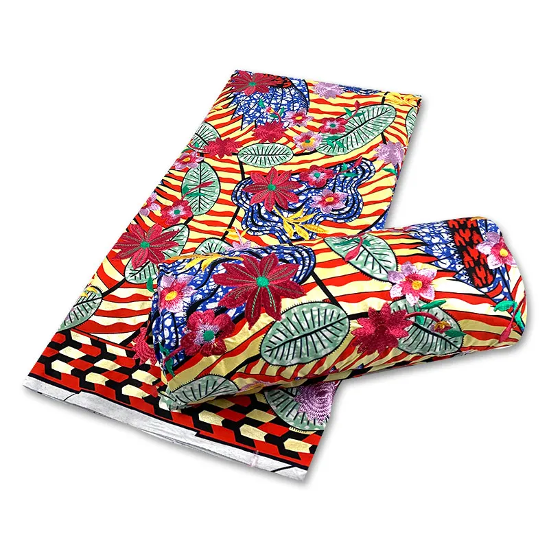 Colored 100% Cotton African Golden Wax Fabrics With Embroidered Wax Print Fabric High Quality Cord Wax 6yards Y1524-3
Colored 100% Cotton African Golden Wax Fabrics With Embroidered Wax Print Fabric High Quality Cord Wax 6yards Y1524-3