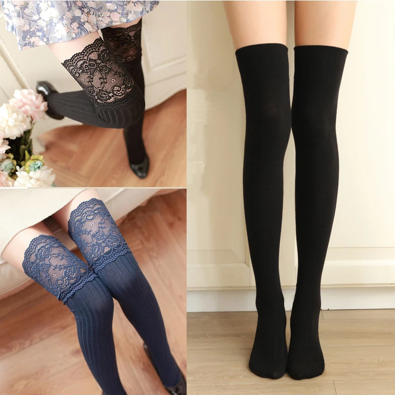 Женские чулки, сексуальные кружевные чулки, осенне-зимние теплые чулки выше колена, эластичные вязаные колготки, нейлоновые дамские колгот... 
Женские чулки, сексуальные кружевные чулки, осенне-зимние теплые чулки выше колена, эластичные вязаные колготки, нейлоновые дамские колгот...