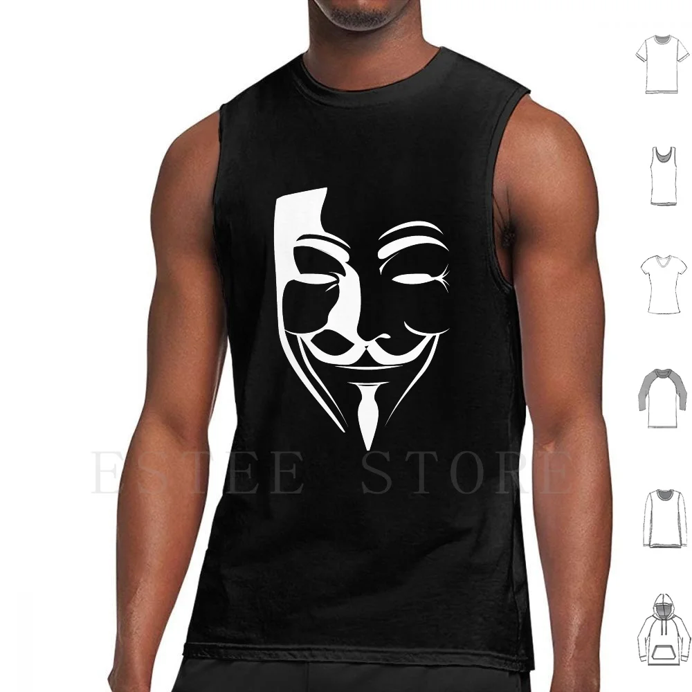 

Vendetta Face Tank Tops Vest Sleeveless V For Vendetta Face V For Vendetta Anonymous V Fawkes Guy Computer Hacker Hacker