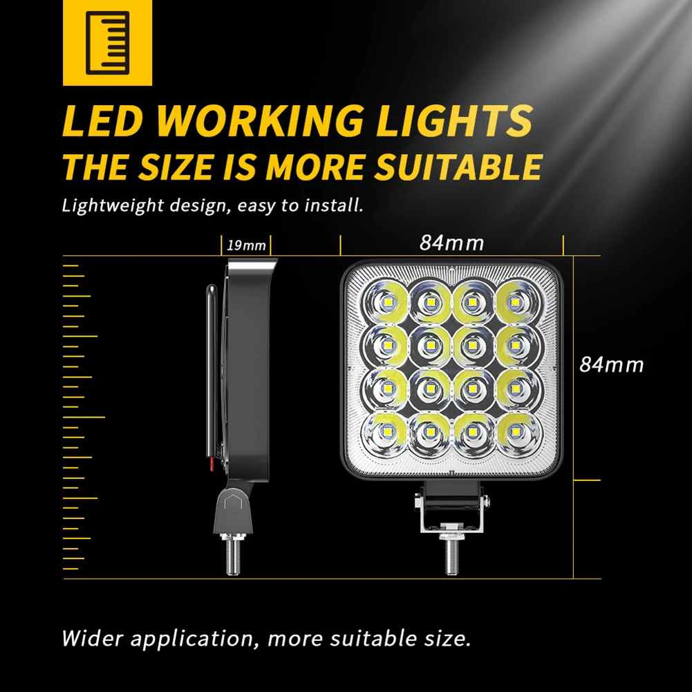 48W LED Work Light Square LED Light Super Bright Daylight White Light for Car Motorcycle, Trucks Car Fast delivery Dropshipping
48W LED Work Light Square LED Light Super Bright Daylight White Light for Car Motorcycle, Trucks Car Fast delivery Dropshipping