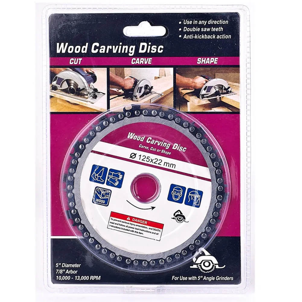 125*22 Mm 5Inch 14 Tooth Angle Grinder Chain Chain Saw Blade Disc Alloy Steel Chainsaw Wheel WoodWooking Cutting Carving Tool
125*22 Mm 5Inch 14 Tooth Angle Grinder Chain Chain Saw Blade Disc Alloy Steel Chainsaw Wheel WoodWooking Cutting Carving Tool