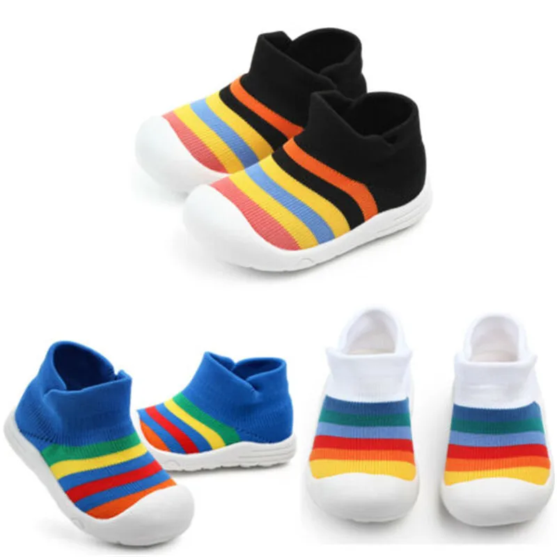 Fashion Infant Kid Baby Boy Girl Soft Sole Crib Shoe Sneaker Rainbow Anti-Slip Breathable Casual Sports Flying Woven Shoes
Fashion Infant Kid Baby Boy Girl Soft Sole Crib Shoe Sneaker Rainbow Anti-Slip Breathable Casual Sports Flying Woven Shoes