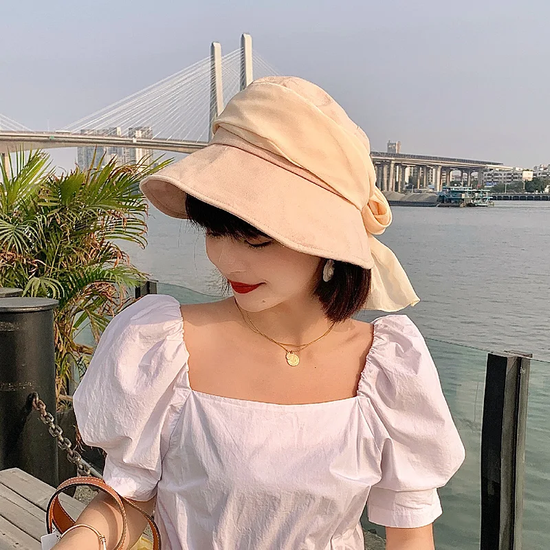 French Light Luxury Fisherman Hat Female Spring and Summer Hepburn Style Bowknot Hat Wild Big Eaves Sunshade Sun Hat Basin Hat
French Light Luxury Fisherman Hat Female Spring and Summer Hepburn Style Bowknot Hat Wild Big Eaves Sunshade Sun Hat Basin Hat