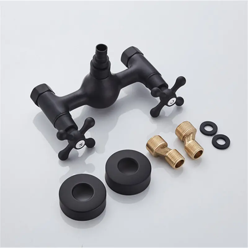 Washing Machine Faucet Copper Hot and Cold Mixer Tap Wall Mounted Dual Handle 1/2 and 3/4 Universality Outdoor Garden Faucet
Washing Machine Faucet Copper Hot and Cold Mixer Tap Wall Mounted Dual Handle 1/2 and 3/4 Universality Outdoor Garden Faucet
