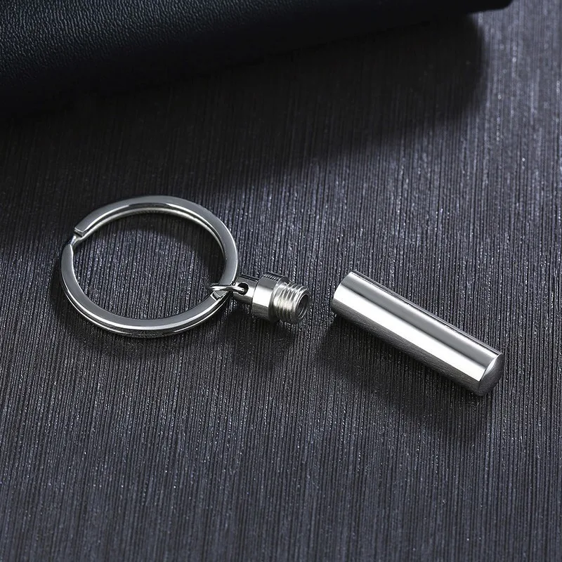Stainless Steel Cylinder Urn Keychain for Men Women Bottle Hanging Pills Cremation Memorial Urn Jewelry for Ashes Time Capsule
Stainless Steel Cylinder Urn Keychain for Men Women Bottle Hanging Pills Cremation Memorial Urn Jewelry for Ashes Time Capsule