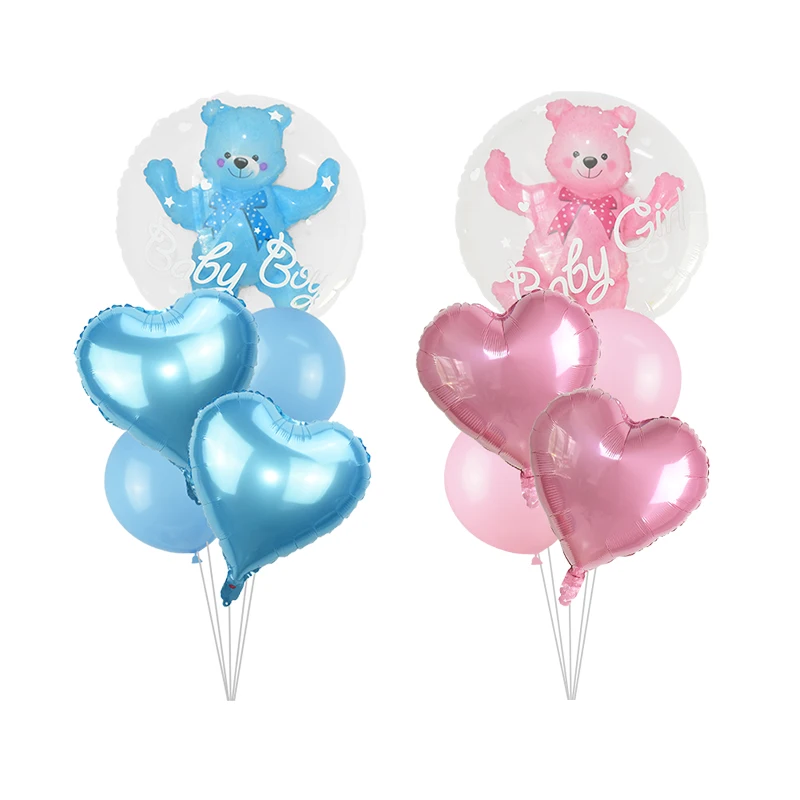 24inch Baby Boy/Girl Blue Pink Bubble Ball Bear in Ball Globo Baby Foil Balloons Birthday Party Baby Shower Decorations Kids Toy 
24inch Baby Boy/Girl Blue Pink Bubble Ball Bear in Ball Globo Baby Foil Balloons Birthday Party Baby Shower Decorations Kids Toy