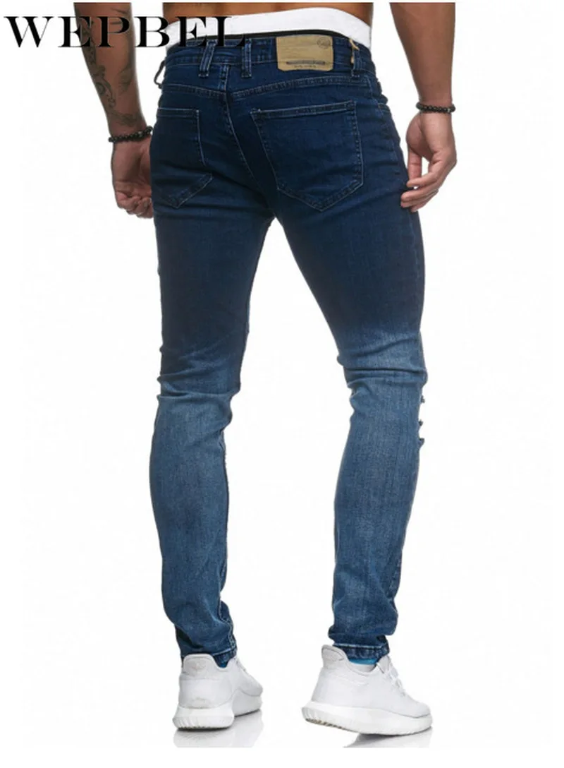 WEPBEL Men Hole Denim Pants Hip Hop Street Style Jeans Denim Trousers
WEPBEL Men Hole Denim Pants Hip Hop Street Style Jeans Denim Trousers