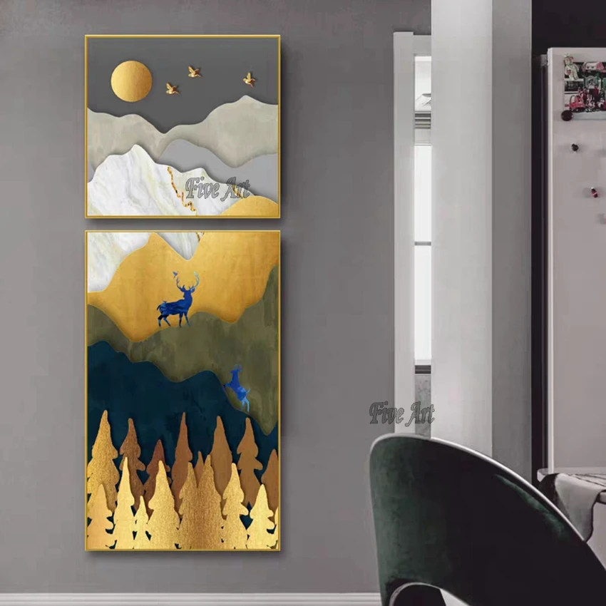 Golden Deer Abstract Artwork Pictures 100% Handmade Oil Painting On Canvas Wholesale Abstract Landscape Paintings No Framed
Golden Deer Abstract Artwork Pictures 100% Handmade Oil Painting On Canvas Wholesale Abstract Landscape Paintings No Framed
