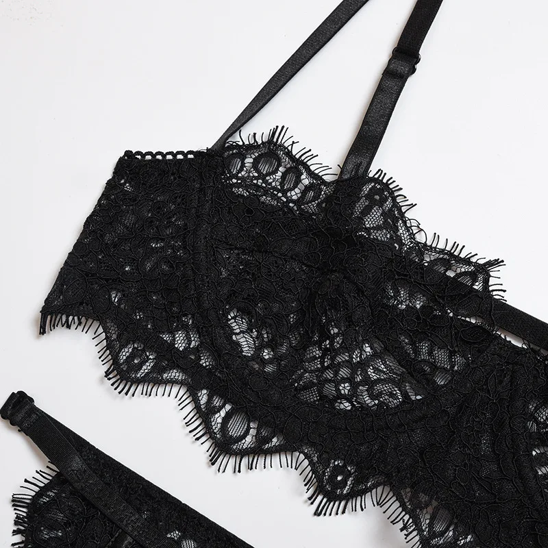 Yimunancy 3-piece Lace Bra Set Women Transparent Floral Bra Underwire + Hallow Out Panties Sexy Underwear Lingerie Set
Yimunancy 3-piece Lace Bra Set Women Transparent Floral Bra Underwire + Hallow Out Panties Sexy Underwear Lingerie Set