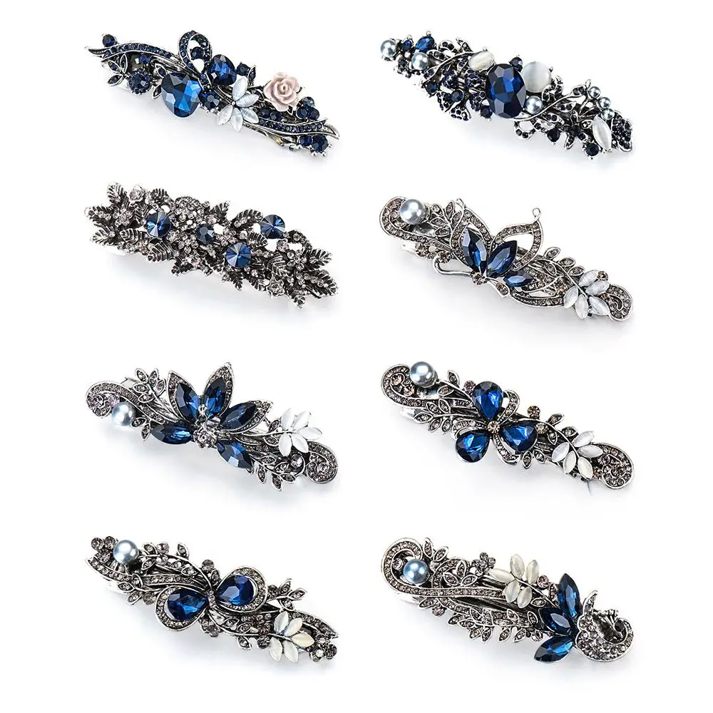 Luxury Women Girls Rhinestone Headwear Barrettes Crystal Hair Clips Leaf Flowers Hairpins Hair Accessories
Luxury Women Girls Rhinestone Headwear Barrettes Crystal Hair Clips Leaf Flowers Hairpins Hair Accessories