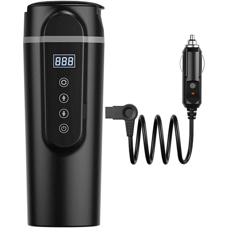 12V/24V 420Ml Stainless Steel Car Heating Cup LCD Display Electric Water Cup Portable Kettle Coffee Tea Milk Heated
12V/24V 420Ml Stainless Steel Car Heating Cup LCD Display Electric Water Cup Portable Kettle Coffee Tea Milk Heated