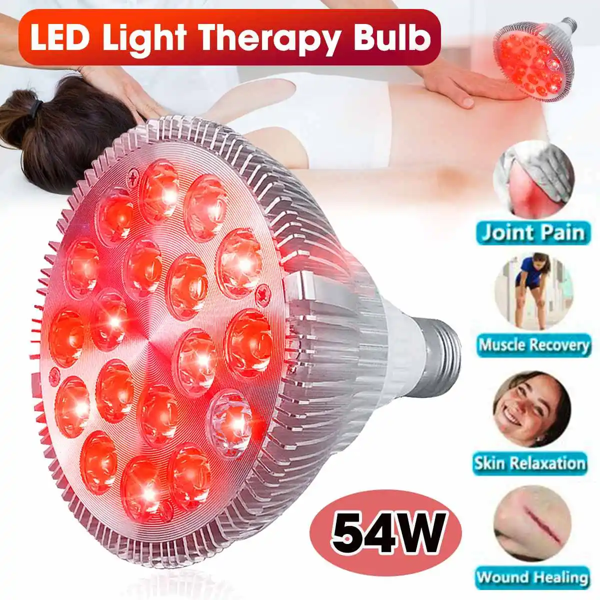 LED Bulb LED Light for Skin Care Pain Relief Red Light Infrared Therapy 660nm 850nm LED Lights for Muscle Neck Pain Free E27 E26
LED Bulb LED Light for Skin Care Pain Relief Red Light Infrared Therapy 660nm 850nm LED Lights for Muscle Neck Pain Free E27 E26