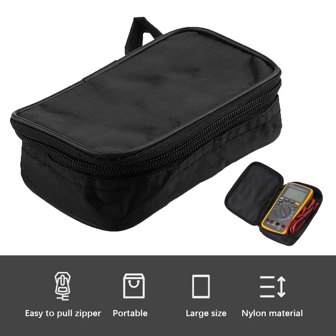 1Pcs 23x14x5cm Multimeter Black Colth Bag Durable Waterproof Shockproof Soft Case Instrument Package
1Pcs 23x14x5cm Multimeter Black Colth Bag Durable Waterproof Shockproof Soft Case Instrument Package