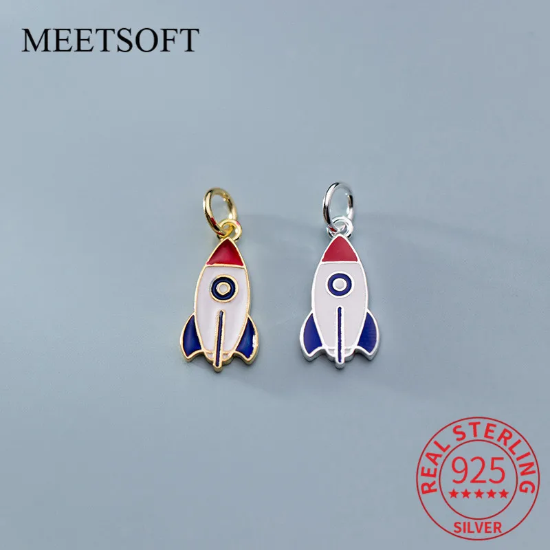 MEETSOFT Romantic 925 Sterling Silver Colorful rocket Charms of Special DIY Handmade Making Jewelry Pendant Components Accessory
MEETSOFT Romantic 925 Sterling Silver Colorful rocket Charms of Special DIY Handmade Making Jewelry Pendant Components Accessory