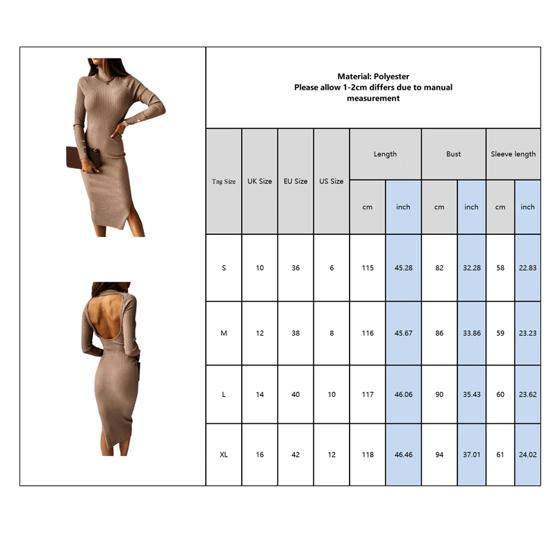 Backless Women Dress Clothes 2021 Spring Autumn Knitted Dress V Neck Sexy Lady Slim Elastic Bodycon Long Dress Knit Dresses D30
Backless Women Dress Clothes 2021 Spring Autumn Knitted Dress V Neck Sexy Lady Slim Elastic Bodycon Long Dress Knit Dresses D30
