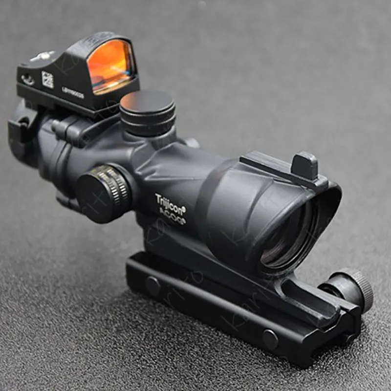Тактический прицел для винтовки Trijicon ACOG Style 4x32 1x спиральный с красной точкой|acog