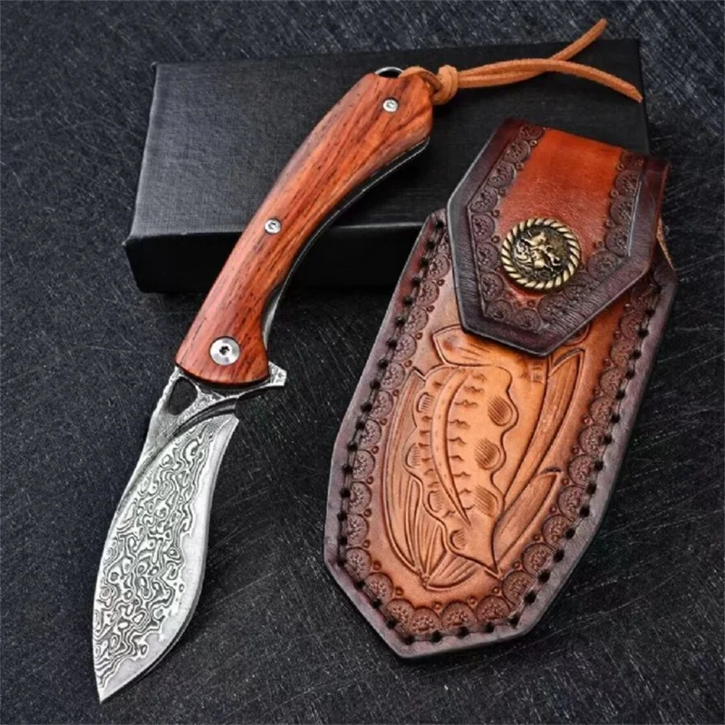 VG 10 Maxi leather Dog Leg Folding Knife Particle Sandalwood Handle Camping Survival Outdoor EDC Tool Gift For Men Gift For Men
VG 10 Maxi leather Dog Leg Folding Knife Particle Sandalwood Handle Camping Survival Outdoor EDC Tool Gift For Men Gift For Men