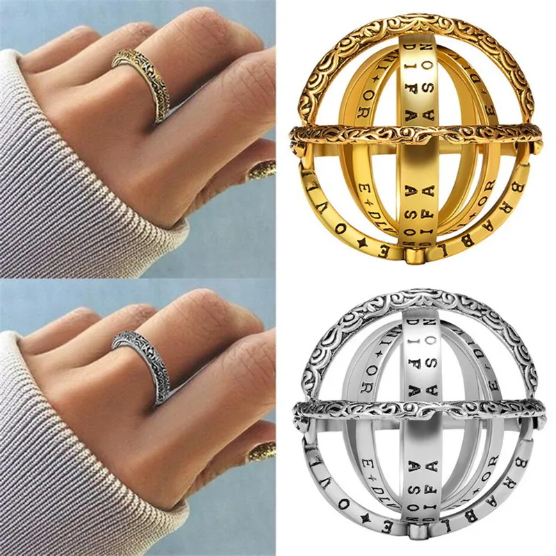 Vintage Astronomical Ball Rings For Women Men Creative Complex Rotating Cosmic Finger Ring Jewelry
Vintage Astronomical Ball Rings For Women Men Creative Complex Rotating Cosmic Finger Ring Jewelry