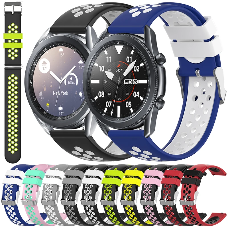 Dual Color Silicone Strap For Samsung Galaxy Watch 3 41mm / 45mm Smartwatch Replacement Sport Bracelet Wristband Accessories
Dual Color Silicone Strap For Samsung Galaxy Watch 3 41mm / 45mm Smartwatch Replacement Sport Bracelet Wristband Accessories