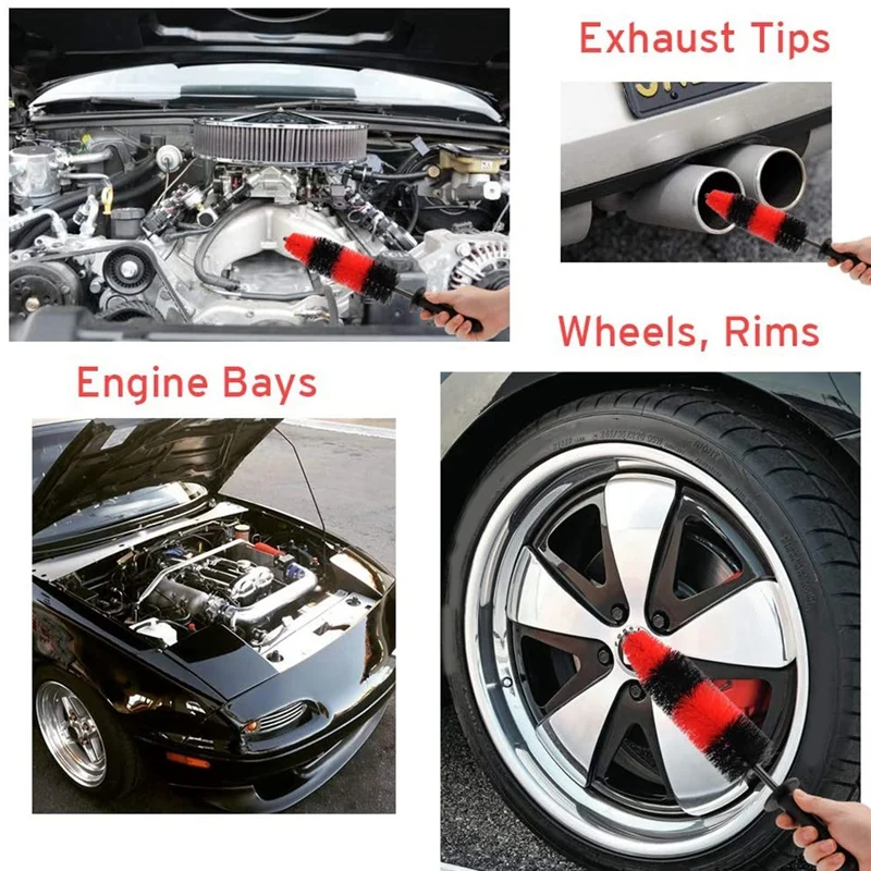 Wheel Tire Brush, Soft Bristle Detailing Brush, Cleans Dirty Tires & Releases Dirt and Road Grime for Easy Scrubbing
Wheel Tire Brush, Soft Bristle Detailing Brush, Cleans Dirty Tires & Releases Dirt and Road Grime for Easy Scrubbing