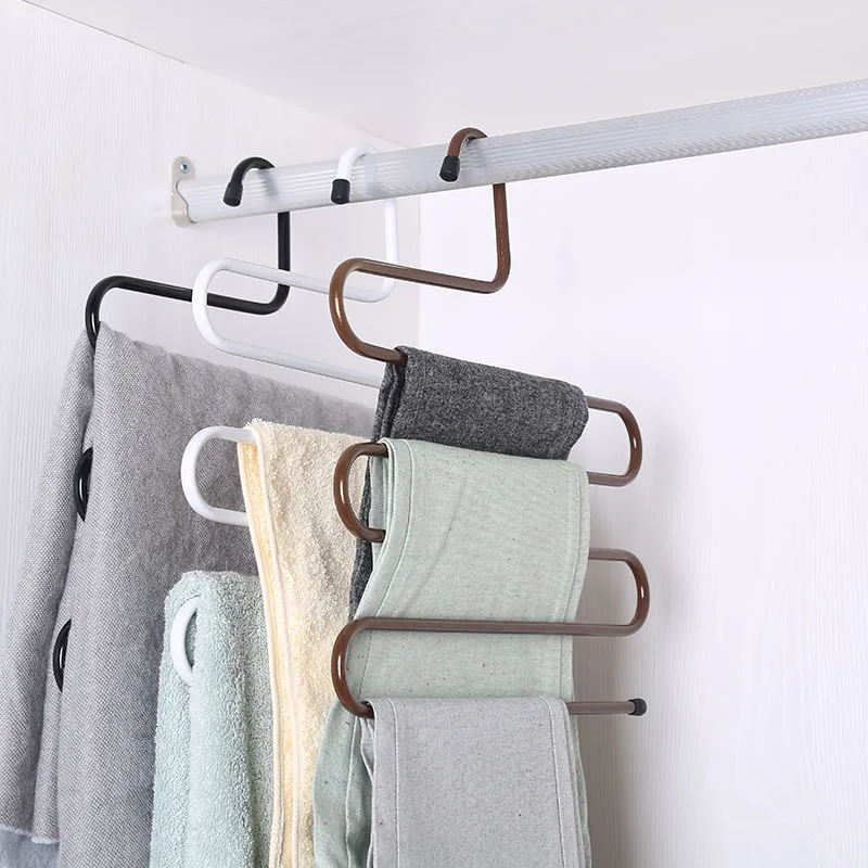 Multifunctional S-type Magic Multi-layer Anti Slip Pants Hanger Men's and Women's Pants Hanger Wardrobe Storage Device
Multifunctional S-type Magic Multi-layer Anti Slip Pants Hanger Men's and Women's Pants Hanger Wardrobe Storage Device