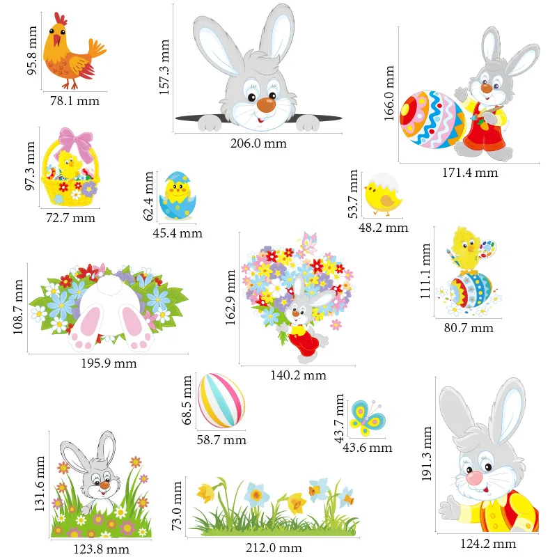 Easter Cartoon Children Rabbit Eggs Chicken Footprints Pasted Wall Pasted Window Pasted Stickers. 
Easter Cartoon Children Rabbit Eggs Chicken Footprints Pasted Wall Pasted Window Pasted Stickers.