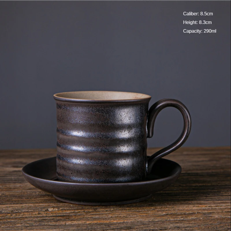 290ml Traditional Chinese Stoneware Ceramic Coffee Mug With Saucer Kiln Change Teacup Hand-Made Water Cup Personality Coffeeware
290ml Traditional Chinese Stoneware Ceramic Coffee Mug With Saucer Kiln Change Teacup Hand-Made Water Cup Personality Coffeeware