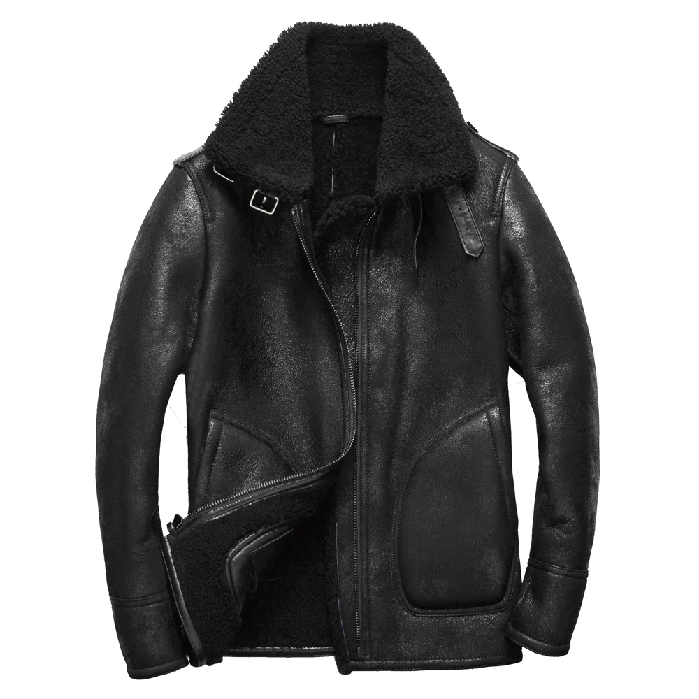 Real New 100% Sheepskin Fur Coat Genuine Full Pelt Sheep Shearling Male Winter Jacket Black Men Fur Outwear Extra big size 5XL 
Real New 100% Sheepskin Fur Coat Genuine Full Pelt Sheep Shearling Male Winter Jacket Black Men Fur Outwear Extra big size 5XL