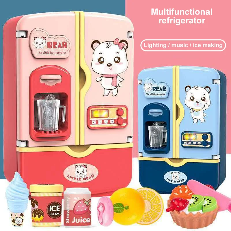 Girls Play Refrigerator Kitchen Toys / Children Play Simulation Multifunctional Electric Double Door Refrigerator Toys
Girls Play Refrigerator Kitchen Toys / Children Play Simulation Multifunctional Electric Double Door Refrigerator Toys