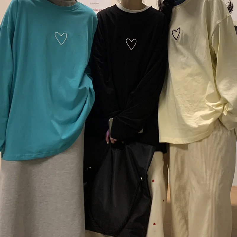 Sleep Tops Women Spring Cotton Breathable Simple Embroidery Student Long Sleeve Tees Loose Ulzzang Comfortable Undershirt Female
Sleep Tops Women Spring Cotton Breathable Simple Embroidery Student Long Sleeve Tees Loose Ulzzang Comfortable Undershirt Female