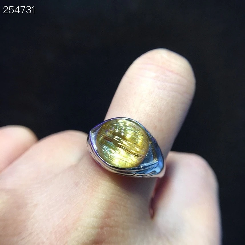 Genuine Natural Gold Rutilated Quartz Adjustable Men Ring 11.510mm Crystal Oval 925 Sterling Silver Wealthy Stone Ring AAAAAA
Genuine Natural Gold Rutilated Quartz Adjustable Men Ring 11.510mm Crystal Oval 925 Sterling Silver Wealthy Stone Ring AAAAAA