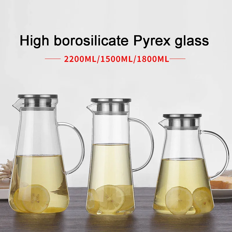 Duckbilled Stainless Steel Lid Heat-resistant Kettles Household Glass Water Jug with Handle Large Capacity Homemade Juice Pot
Duckbilled Stainless Steel Lid Heat-resistant Kettles Household Glass Water Jug with Handle Large Capacity Homemade Juice Pot