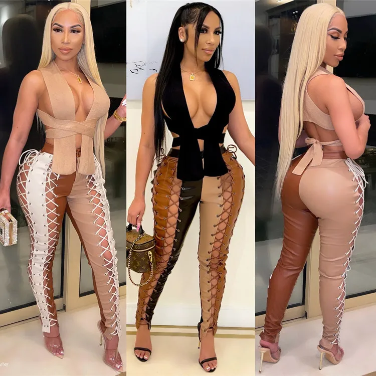 2022 Wholesale Product Fashion Women High Waist Pencil Leggings Stretchy Bandage Hollowed out Pants Trousers Holiday Party
2022 Wholesale Product Fashion Women High Waist Pencil Leggings Stretchy Bandage Hollowed out Pants Trousers Holiday Party