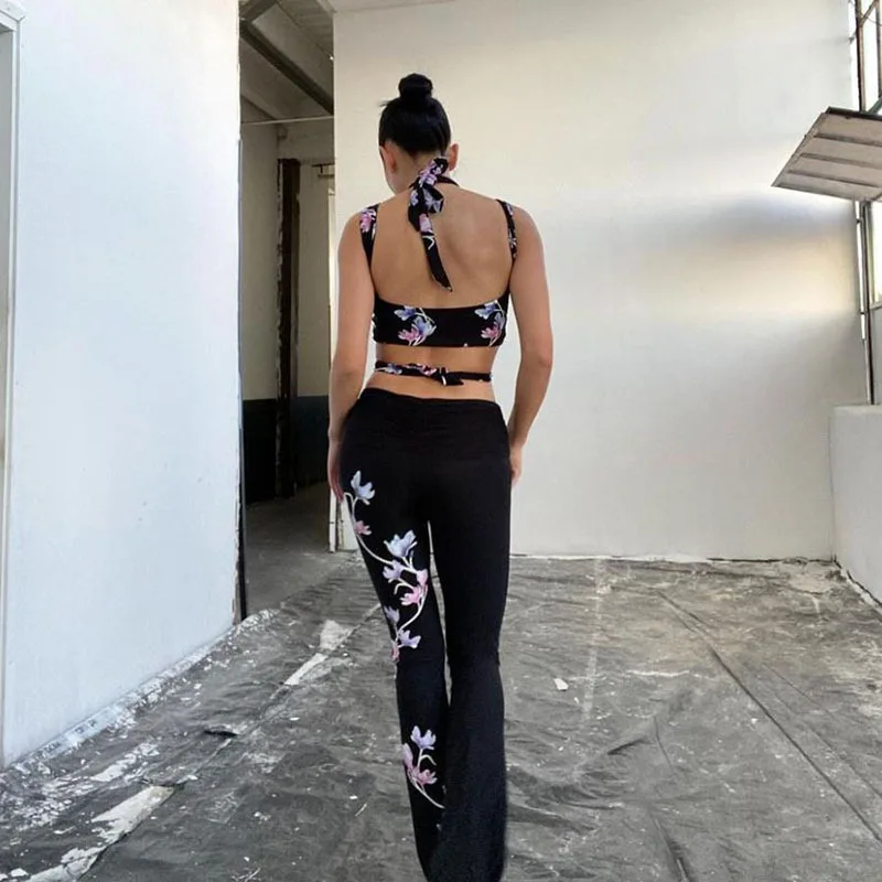 Sexy Skinny Floral Tee Femme Crop Tops Vests Women YICIYA Streetwear Print Hollow Out Y2K Bandage Cropped Tank Crop Tops Summer 
Sexy Skinny Floral Tee Femme Crop Tops Vests Women YICIYA Streetwear Print Hollow Out Y2K Bandage Cropped Tank Crop Tops Summer