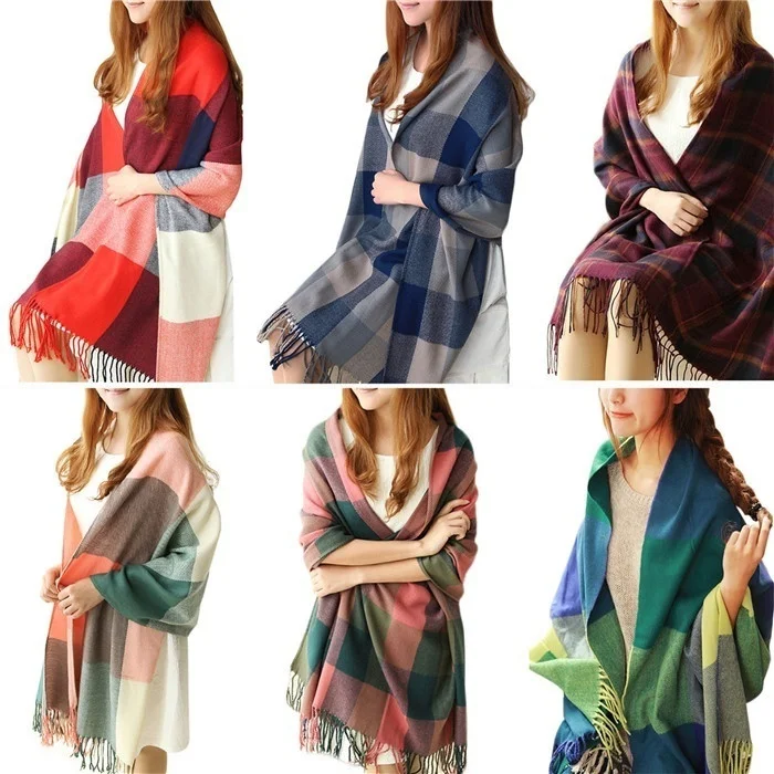 Autumn Winter Women Scarf Blanket Korean Style Scarf Plaid Tassels Cashmere Scarves Women Clothing Soft Warm Tartan Shawl Scarf
Autumn Winter Women Scarf Blanket Korean Style Scarf Plaid Tassels Cashmere Scarves Women Clothing Soft Warm Tartan Shawl Scarf