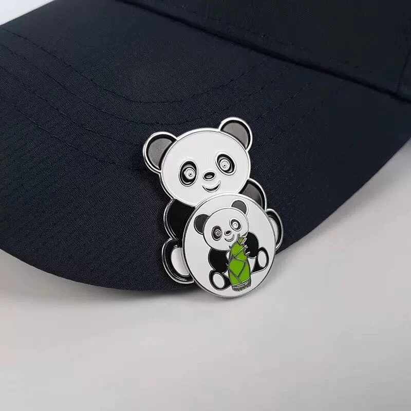 Новый гольф Марк панда шляпа зажим Магнитная металлическая метка красиво Гольф