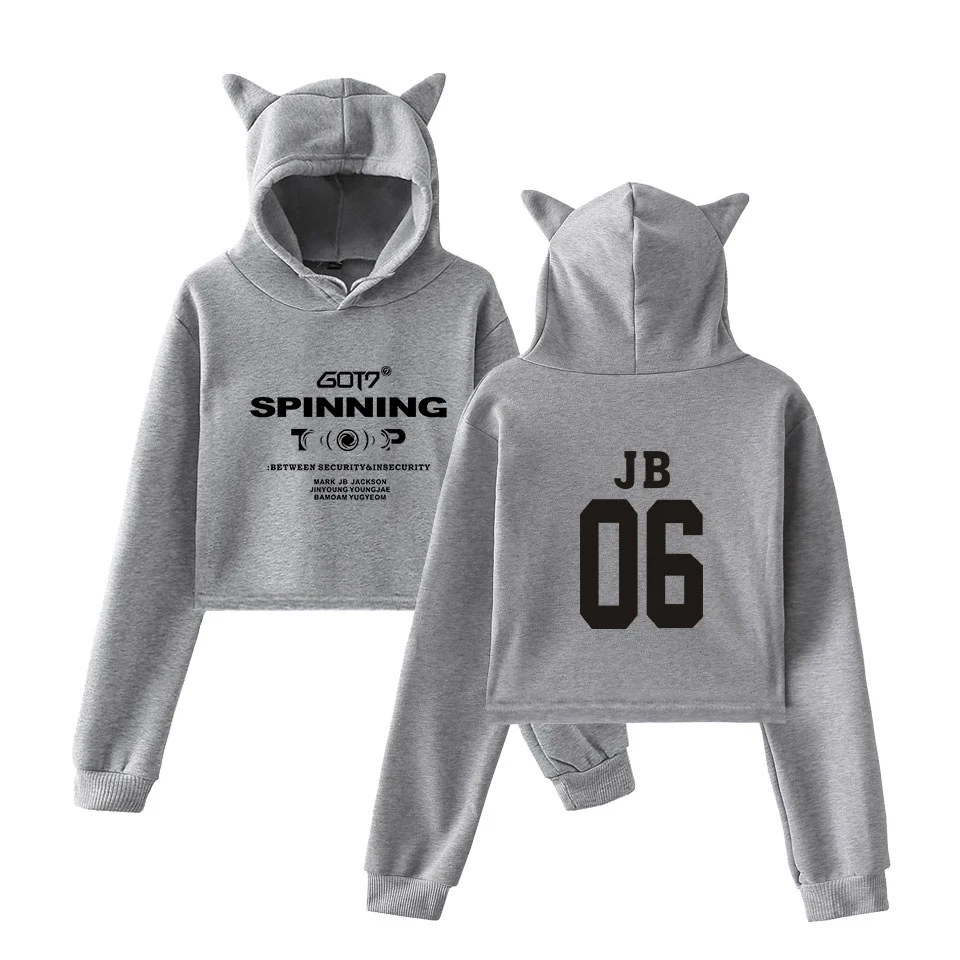 2021 KPOP GOT7 Women's Cat Ear Sweatshirt Harajuku Streetwear Cropped Hoodie Letter Print Crop Top Hooded Hoody Hip Hop Clothes
2021 KPOP GOT7 Women's Cat Ear Sweatshirt Harajuku Streetwear Cropped Hoodie Letter Print Crop Top Hooded Hoody Hip Hop Clothes
