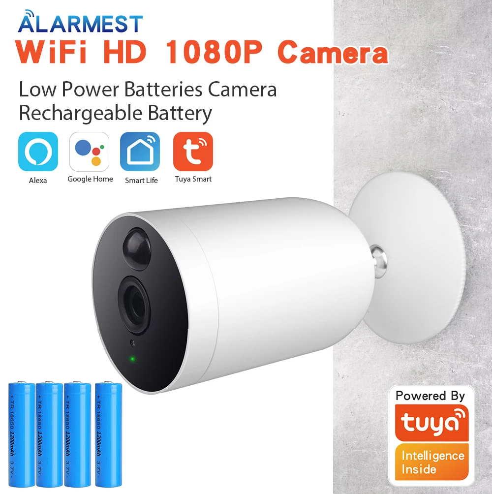 ALARMEST Smart life WiFi IP Camera 1080P Home Security Indoor/Outdoor Camera Two Way Audio work with Batteries 10000mAh
ALARMEST Smart life WiFi IP Camera 1080P Home Security Indoor/Outdoor Camera Two Way Audio work with Batteries 10000mAh